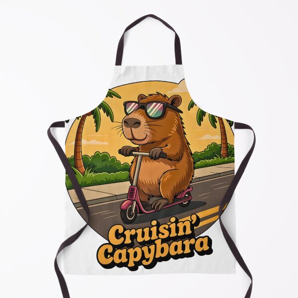 Item preview, capybara cruising skateboarding skooter scooter sunglasses designed and sold by KreativKulture.