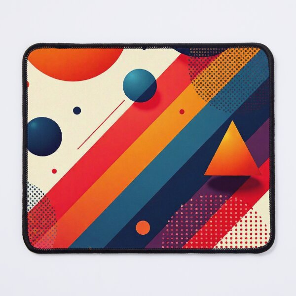 Item preview, Abstract Geometric Retro Shapes Bold Bauhaus Composition designed and sold by Abe Studio.