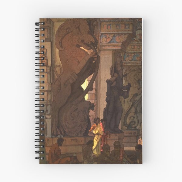Item preview, Great Temple at Madurai by Yoshida Hiroshi : serene temple Japanese poster designed and sold by artofuniverse.