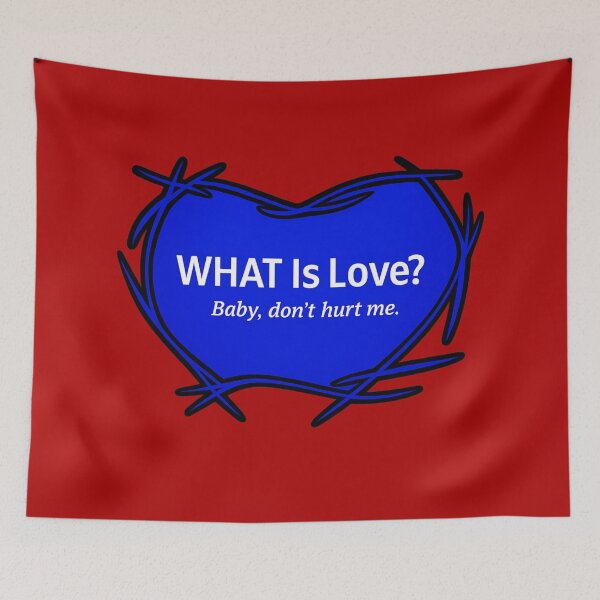 Item preview, hat Is Love? Baby Don't Hurt Me - Blue Grunge Heart designed and sold by Urban-InkStudio.