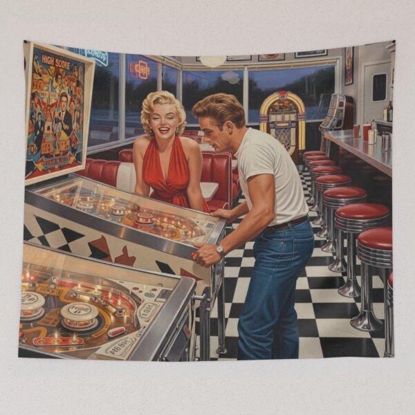Item preview, Pinball Wizardry: Iconic Duo at the Retro Arcade designed and sold by Art's Diner.