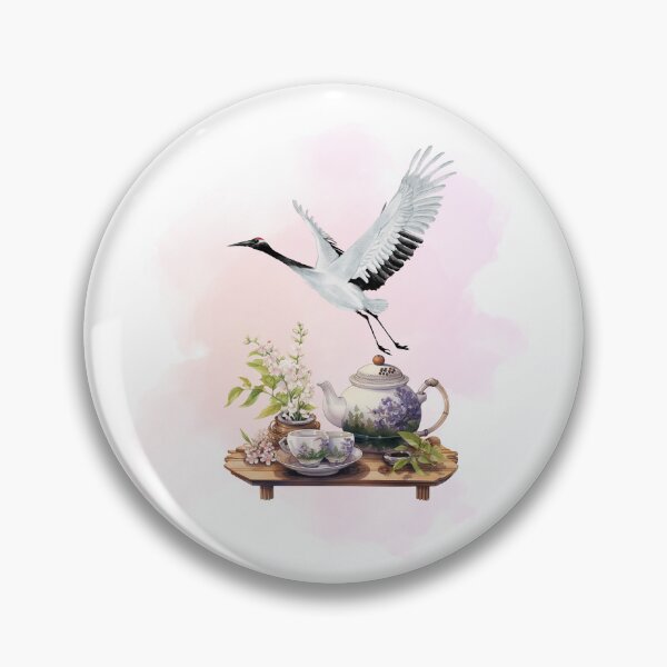 Item preview, Crane Tea Harmony Japanese Aesthetic Art designed and sold by GentleStudio.