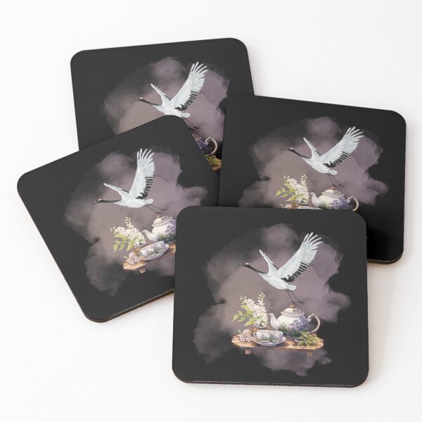 Item preview, Crane Tea Harmony Japanese Aesthetic Art designed and sold by GentleStudio.
