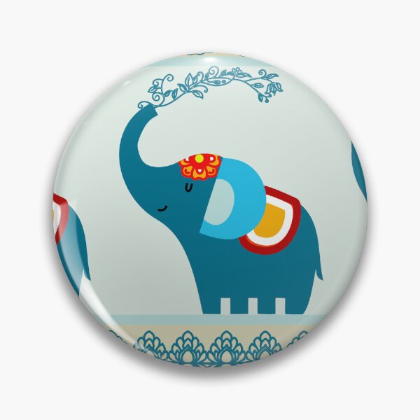 Item preview, Blue Elephant Decorative Border Pattern designed and sold by Dintheo.
