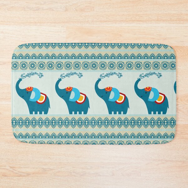 Item preview, Blue Elephant Decorative Border Pattern designed and sold by Dintheo.