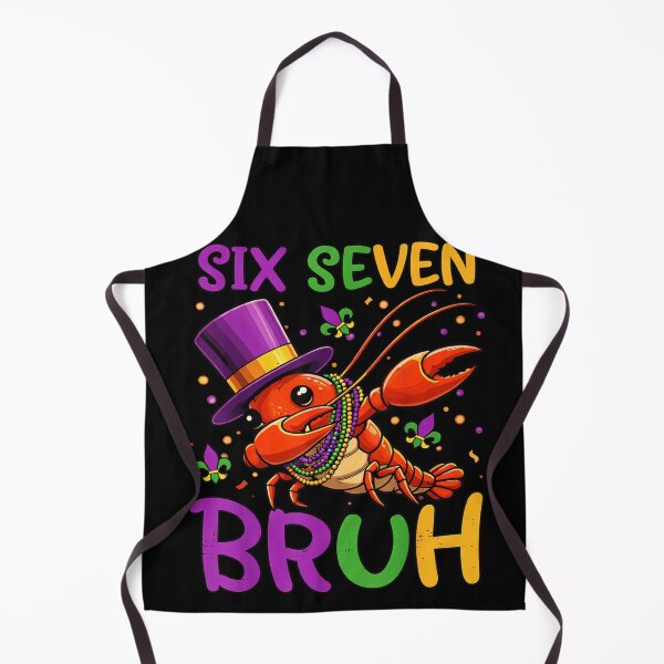 Item preview, Six Seven Bruh Funny Mardi Gras Crawfish Dabbing Wearing Purple Top Hat designed and sold by NgumohaLanke.