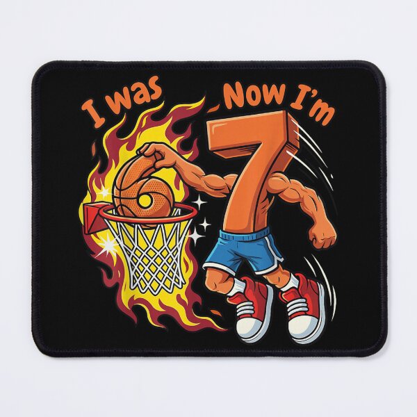 Item preview, I Was 6 Now I Am 7 Basketball Dunking 7th Birthday Boy designed and sold by NgumohaLanke.