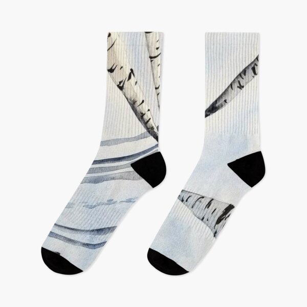 Item preview, Winter Silence – Minimal Birch Forest Watercolor designed and sold by Grind107.