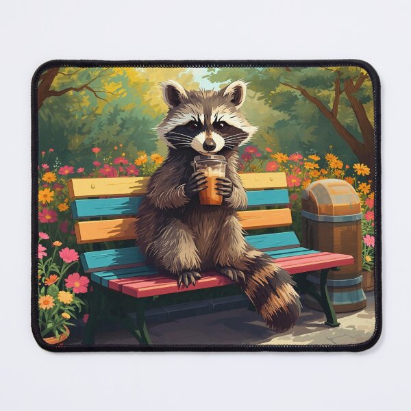 Item preview, Raccoon-Drinking-Iced-Coffee designed and sold by NewestVibes26.