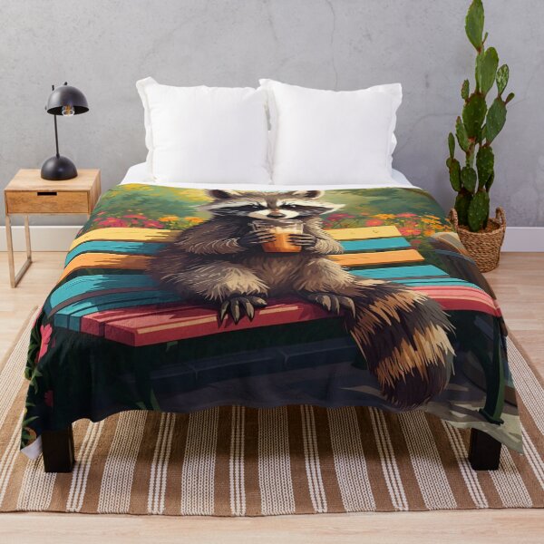 Item preview, Raccoon-Drinking-Iced-Coffee designed and sold by NewestVibes26.