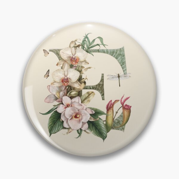 Item preview, Elegant Botanical Letter E Monogram – Floral Orchid & Butterfly Illustration | Nature-Inspired Aesthetic Decor designed and sold by AmenAlways.