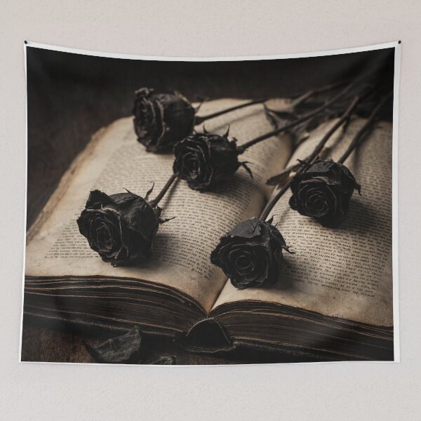 Item preview, Black Roses & Antique Book designed and sold by PixelVibe782.