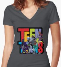 Teen Titans Women's Fitted V-Neck T-Shirt
