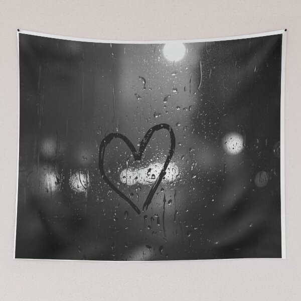 Item preview, Heart on the Rained Window designed and sold by PixelVibe782.