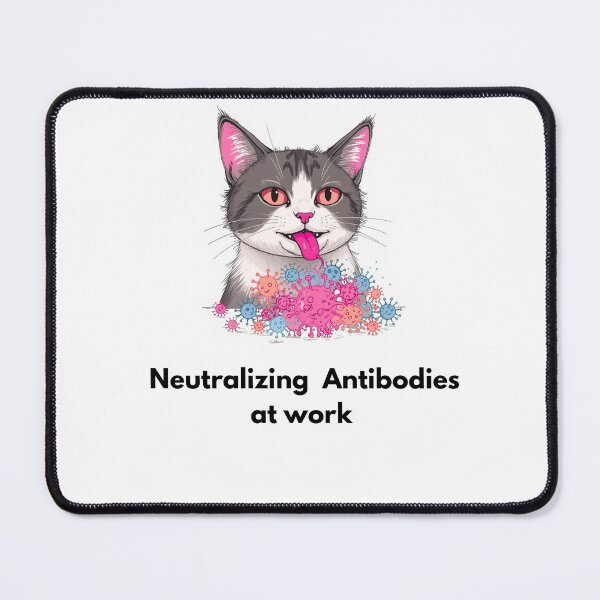 Item preview,        Cat Eating Viruses  – Cute Cat Eating Virus Illustration” t-shirt  designed and sold by Fouziaart08.