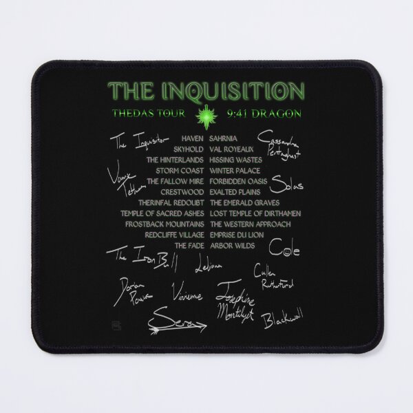Item preview,  Inquisition Concert Tour Thedas Tour Dragon Haven Sahrnia Skyhold Val Royealix The Hinterlands Hissing Wastes Storm Coast Winter Palace designed and sold by Kamran  Pervaiz.