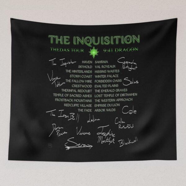 Item preview,  Inquisition Concert Tour Thedas Tour Dragon Haven Sahrnia Skyhold Val Royealix The Hinterlands Hissing Wastes Storm Coast Winter Palace designed and sold by Kamran  Pervaiz.