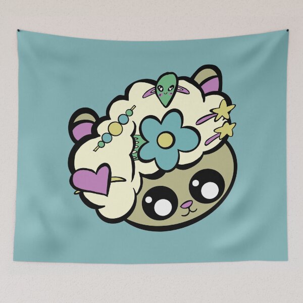 Item preview, Pretty Sheep With blue background  designed and sold by missmann.