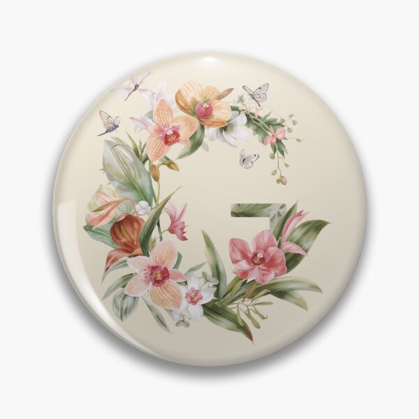 Item preview, Elegant Botanical Letter G Monogram – Floral Orchid & Butterfly Illustration | Nature-Inspired Aesthetic Decor designed and sold by AmenAlways.