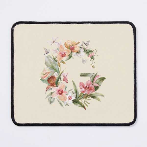 Item preview, Elegant Botanical Letter G Monogram – Floral Orchid & Butterfly Illustration | Nature-Inspired Aesthetic Decor designed and sold by AmenAlways.
