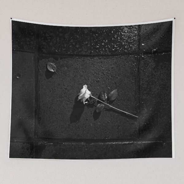 Item preview, White Rose on Wet Pavement designed and sold by PixelVibe782.