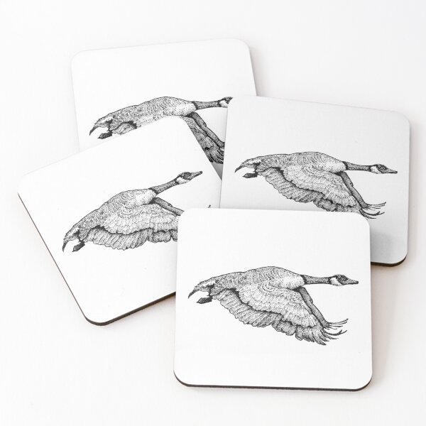 Item preview, Canada Goose Flying, Pen and Ink on Mixed media designed and sold by gumdropmeadowz.