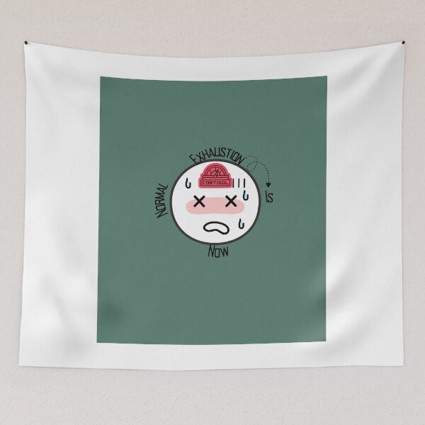 Item preview, Exhaustion Is Normal Now – Mental Health Awareness Typography Design. designed and sold by NeonPetal.