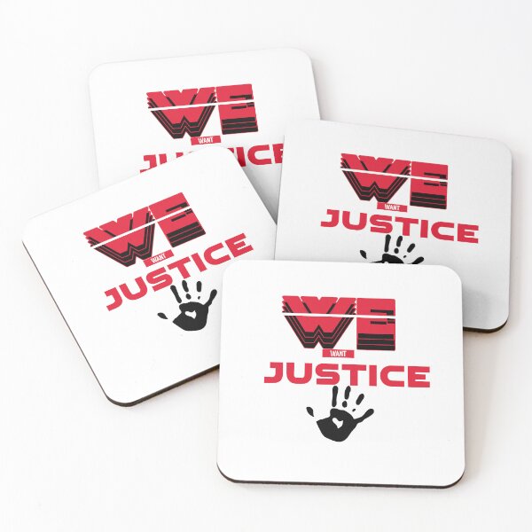 Item preview, We Want Justice Handprint Art designed and sold by DUQUEWEAR.