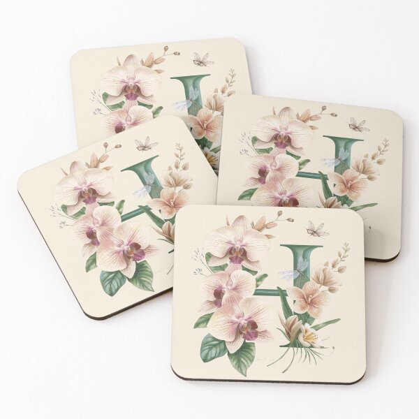 Item preview, Elegant Botanical Letter H Monogram – Floral Orchid & Butterfly Illustration | Nature-Inspired Aesthetic Decor designed and sold by AmenAlways.
