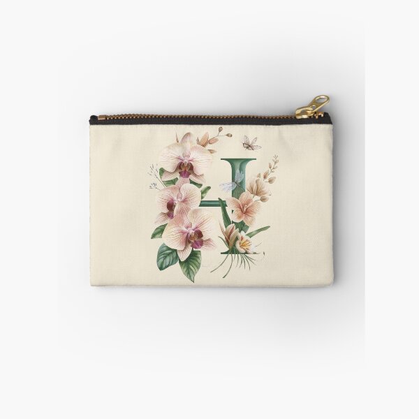 Item preview, Elegant Botanical Letter H Monogram – Floral Orchid & Butterfly Illustration | Nature-Inspired Aesthetic Decor designed and sold by AmenAlways.