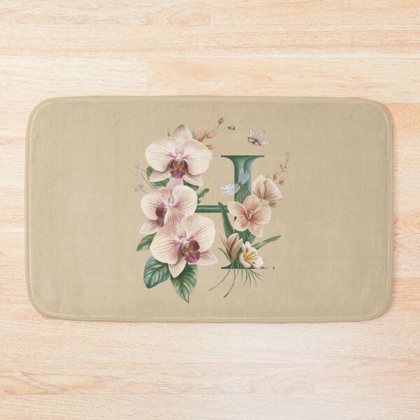 Item preview, Elegant Botanical Letter H Monogram – Floral Orchid & Butterfly Illustration | Nature-Inspired Aesthetic Decor designed and sold by AmenAlways.