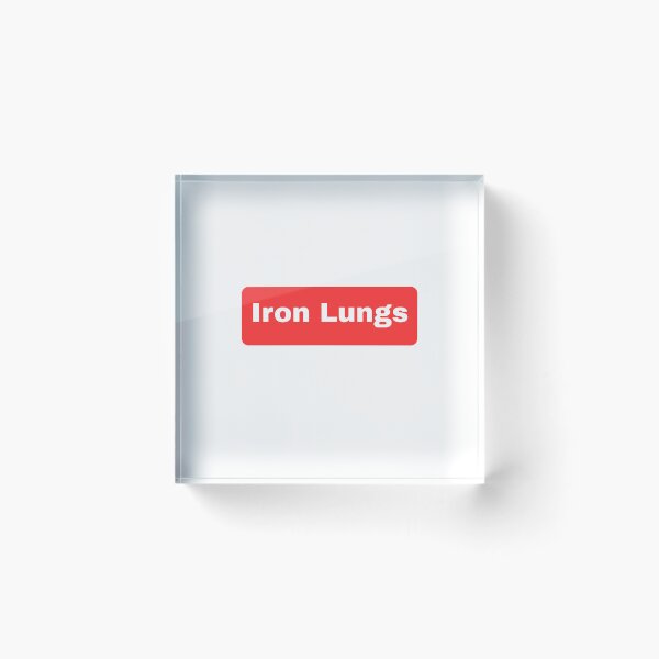 Item preview, Iron Lung simple pixel art title (black and red) Sticker t-shirt designed and sold by Fouziaart08.