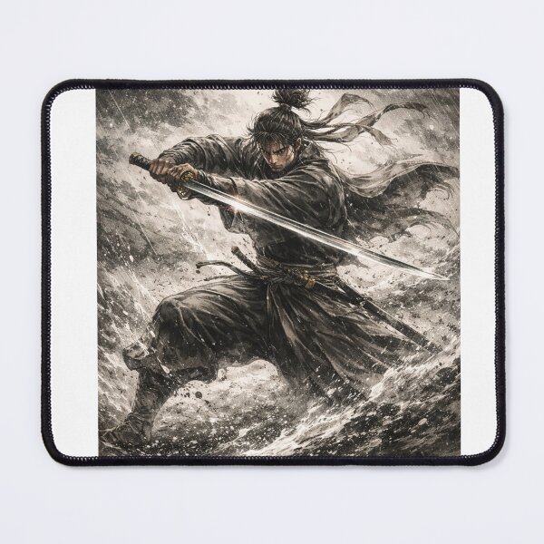 Item preview, Storm Blade – Samurai Battle Ink Artwork designed and sold by ナツ道.