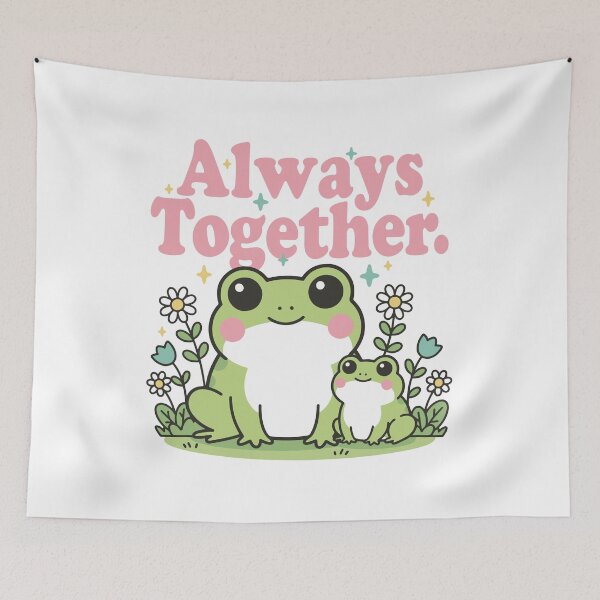 Item preview, Always Together Cute Frog Family Cartoon designed and sold by Nobody Shadow Art.