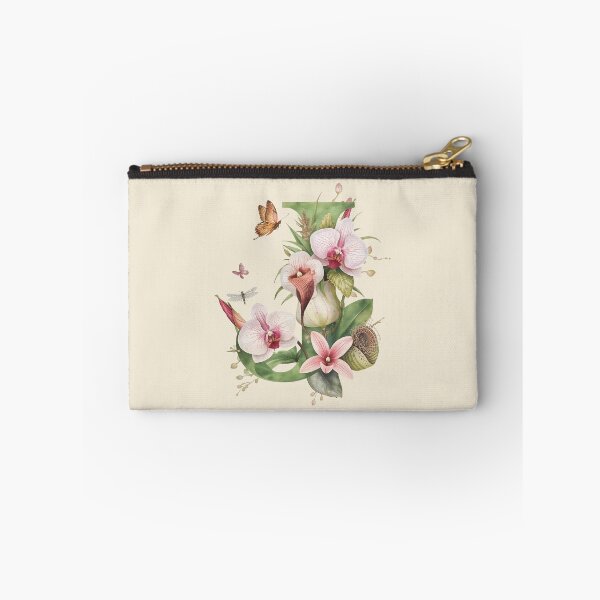 Item preview, Elegant Botanical Letter J Monogram – Floral Orchid & Butterfly Illustration | Nature-Inspired Aesthetic Decor designed and sold by AmenAlways.