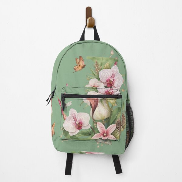 Item preview, Elegant Botanical Letter J Monogram – Floral Orchid & Butterfly Illustration | Nature-Inspired Aesthetic Decor designed and sold by AmenAlways.