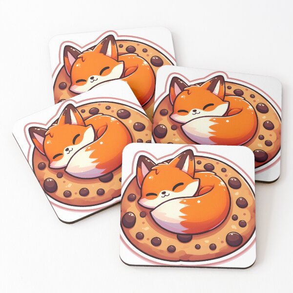 Item preview, Cozy Fox in Chocolate Chip Cookie designed and sold by PixelAIStudio.