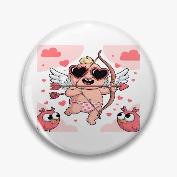 Item preview, Cool Cupid Heart Shades | Funny Valentine's Day Cherub designed and sold by Midnight Veil Designs.
