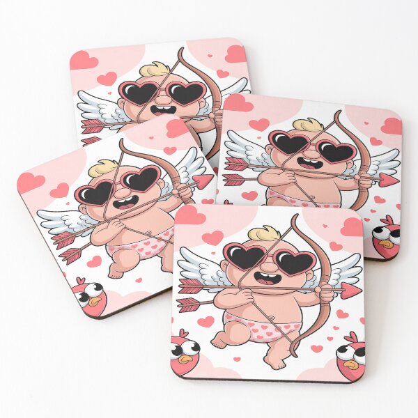 Item preview, Cool Cupid Heart Shades | Funny Valentine's Day Cherub designed and sold by Midnight Veil Designs.