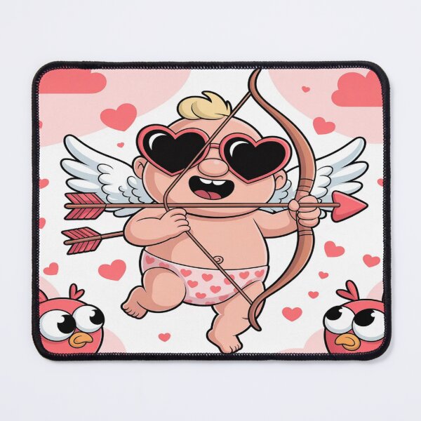 Item preview, Cool Cupid Heart Shades | Funny Valentine's Day Cherub designed and sold by Midnight Veil Designs.