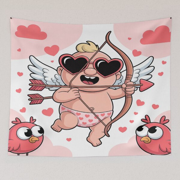 Item preview, Cool Cupid Heart Shades | Funny Valentine's Day Cherub designed and sold by Midnight Veil Designs.