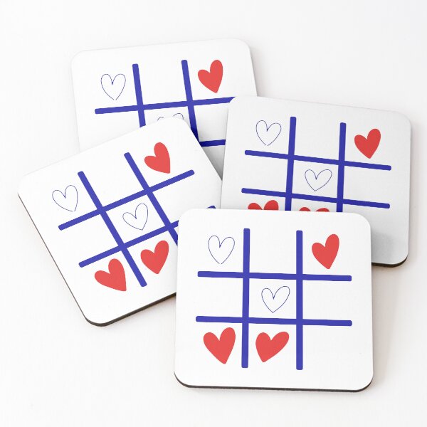 Item preview, Tic Tac Toe Love – Tic-Tac-Toe Games with Hearts designed and sold by Mouyouu.