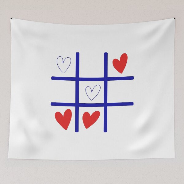 Item preview, Tic Tac Toe Love – Tic-Tac-Toe Games with Hearts designed and sold by Mouyouu.