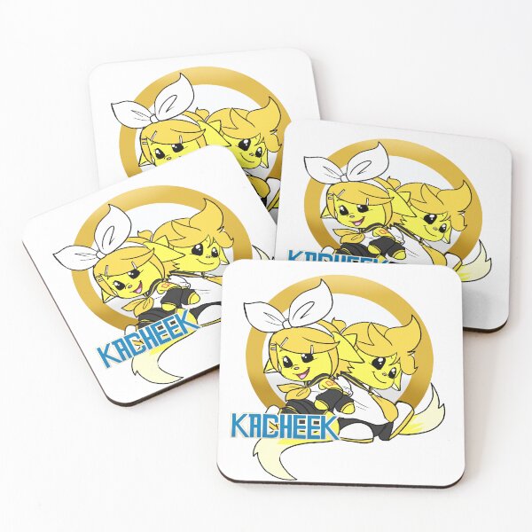 Item preview, Neoloid Rin and Len Kagamine with logo designed and sold by AtDuskWeDraw.