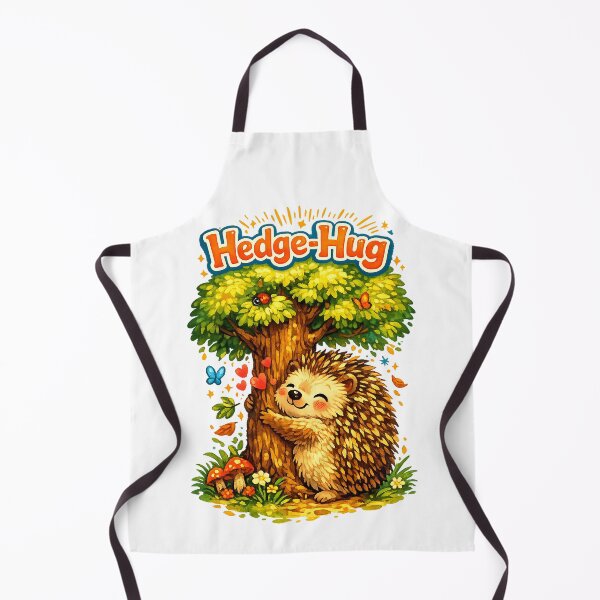 Item preview, Hedge-Hug Cute Hedgehog Pun – Wholesome Woodland Tree Hugger Art designed and sold by StrayaDesign.