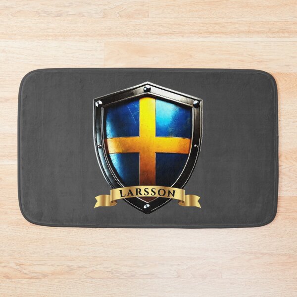 Item preview, Larsson Sweden Surname Shield designed and sold by Highlandkings.