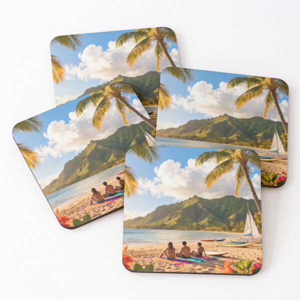 Item preview, Tropical Paradise Wall Art, Hawaii Beach Landscape Collection designed and sold by BlareBlare.