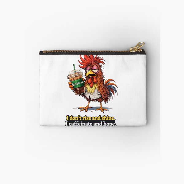 Item preview, I Caffeinate and Hope | Grumpy Rooster Coffee Humor designed and sold by TheNyneShop.