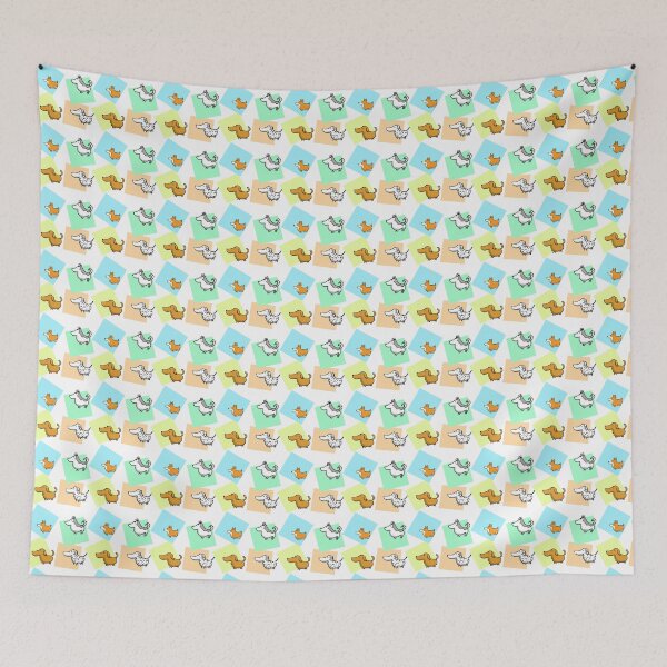 Item preview, Whimsical Canine Grid Pattern designed and sold by Bad Tomato.