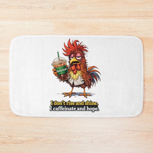 Item preview, I Caffeinate and Hope | Grumpy Rooster Coffee Humor designed and sold by TheNyneShop.